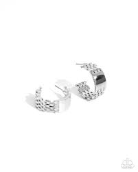 Paparazzi Accessories - Interlocked Immunity - Silver Earrings