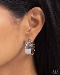 Paparazzi Accessories - Interlocked Immunity - Silver Earrings