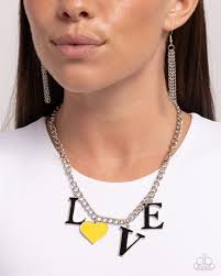 Paparazzi Accessories - Lovely Lineup - Yellow Necklace