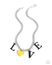 Paparazzi Accessories - Lovely Lineup - Yellow Necklace