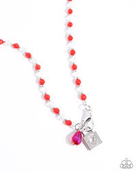 Paparazzi Accessories - Love Match - Red Necklace