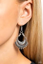 Paparazzi Accessories - Lunar Luxury - Silver Earrings