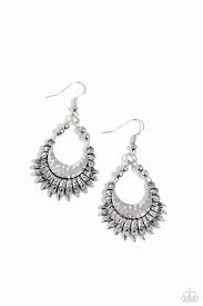 Paparazzi Accessories - Lunar Luxury - Silver Earrings