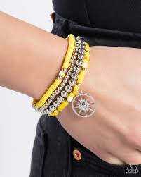 Paparazzi Accessories - Nuanced Navigator - Yellow Bracelet