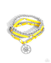 Paparazzi Accessories - Nuanced Navigator - Yellow Bracelet