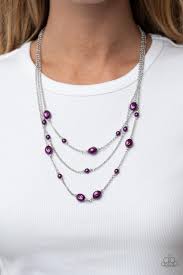 Paparazzi Accessories - Pearlicious Pop - Purple Necklace