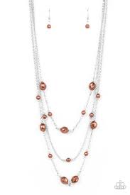 Paparazzi Accessories - Pearlicious Pop - Brown Necklace