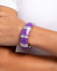 Paparazzi Accessories - Pearly Persistence - Purple Bracelet