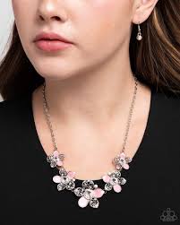 Paparazzi Accessories - April Showers Bring Flowers - Pink Necklace