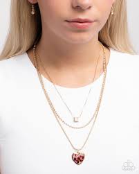 Paparazzi Accessories - Seize the Sides - Gold Necklace