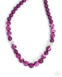 Paparazzi Accessories - Showroom Swirl - Purple Necklace