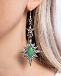 Paparazzi Accessories - Stellar State of Mind - Green Earrings