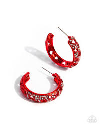 Paparazzi Accessories - Stellar Significance - Red Earrings