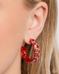 Paparazzi Accessories - Stellar Significance - Red Earrings