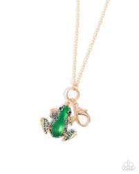 Paparazzi Accessories - Tree Frog - Gold Necklace