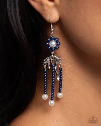 Paparazzi Accessories - Unforgettable Umbrella - Blue Earrings