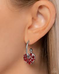 Paparazzi Accessories - Valentines Valor - Red Earrings