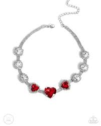 Paparazzi Accessories - Valentines Vibe - Red Choker Necklace