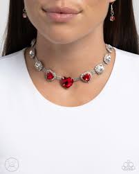 Paparazzi Accessories - Valentines Vibe - Red Choker Necklace